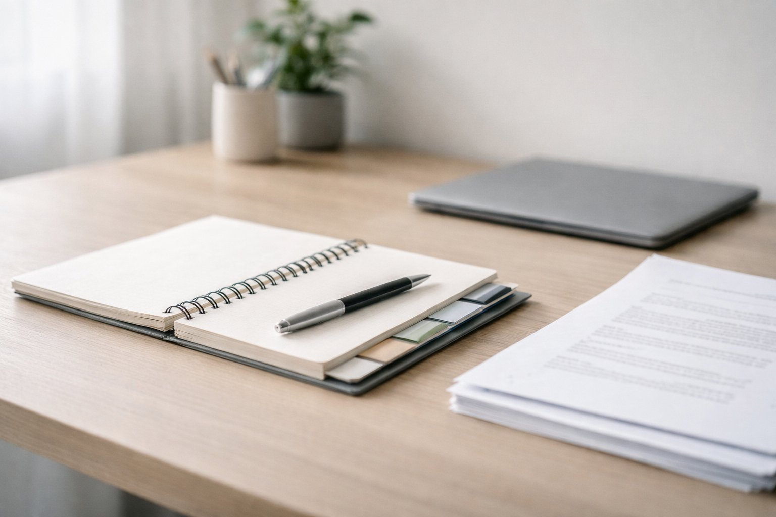 Organized workspace for considering incorporation